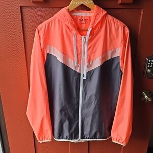 Fila Neon Orange and Gray Windbreaker